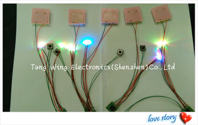2つの多彩なLEDおよび美しいライト6が付いている1つのボタン点滅LEDモジュール